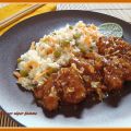 Pollo a la soja con jengibre, miel, y arroz[...]