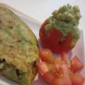 Tortilla de aguacate con papas guisadas