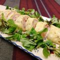 ROLLO DE TORTILLA CON JAMÓN Y QUESO