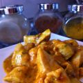 Pollo al curry dulce con un toque de coco