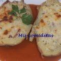 PATATAS RELLENAS CON SALSA BRAVA