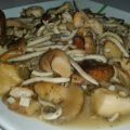 Boletus con gambas y gulas