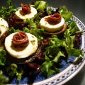 Ensalada de mozzarella fresca y anchoas