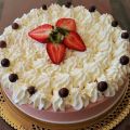 Tarta Panna cotta de fresa y nata