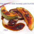 Presa de cerdo Ibérica con melón Cantaloup y[...]
