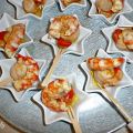 Vieira y gamba con aceite de cítricos