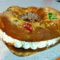 Roscón de Reyes relleno de nata y trufa