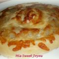 Ensaimada hojaldrada con espinacas y quesos