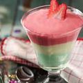 Postre tricolor de gelatina
