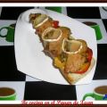 Tosta de pimientos foie y queso de cabra