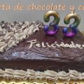 Tarta de chocolate y café