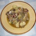 ALCACHOFAS CON ALMEJAS Y PATATAS