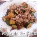 Calabacin redondo, atun y jengibre
