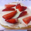 Crepes de chocolate blanco y fresas