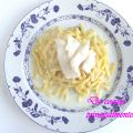 Spaguetti alemanes con merluza y salsa blanca.[...]