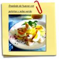 Ensalada de huevos con patatas y salsa verde