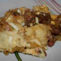 Coliflor rebozada en salsa.