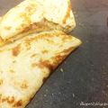 Crep de jamón, setas y queso de cabra
