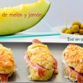 Bocadillos de melón y jamón