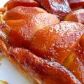 Tarta tatin de melocotón para el fin del verano.