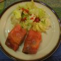 ROLLITOS DE SALMON CON ENSALADILLA
