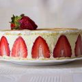 Fraisier con mousseline de pistacho
