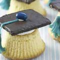 Pastelitos tipo bonetes de graduación