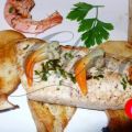 Palometa con boletus y marisco