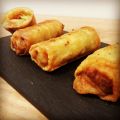 Rollitos de verduras al curry y salsa Cesar