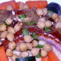 CUSCÚS CON SALCHICHAS Y CEBOLLA CARAMELIZADA
