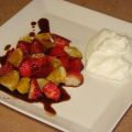 Fresones y naranja con crema de mascarpone