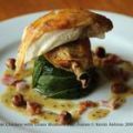 Pollo al horno con curry de berenjenas