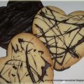 Corazones de galleta con chocolate