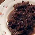 Filete con Salsa de Vino Tinto y Bacon
