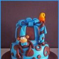TARTA DE FONDANT DE DOS PISOS