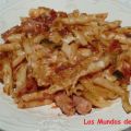 MACARRONES CON PISTO Y LONGANIZAS