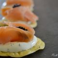 Blinis de salmón ahumado