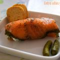 Rollitos de salmón ahumado