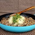 Guiso de champiñones con dumplings