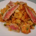 Arroz con salmonetes y sepia