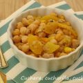 Ensalada de garbanzos con melocotón