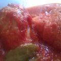 Bonito con tomate y pimientos