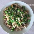 Receta de pasta con guisantes y tofu