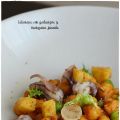 Calamares con garbanzos y manzana picante