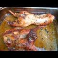 Conejo asado con uvas