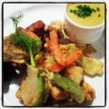 Tempura de verduras con salsa porrusalda al[...]