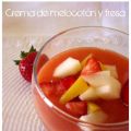 Crema de melocotón y fresa