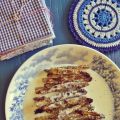 Espárragos empanados con salsa de queso azul