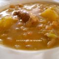 POTAJE DE JUDIAS BLANCAS CON COL Y UNTO GALLEGO