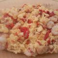 REVUELTO DE GAMBAS Y PIMIENTOS DEL PIQUILLO